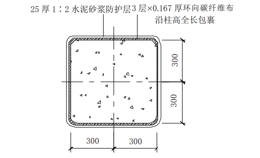 框架柱碳纤维加固详图