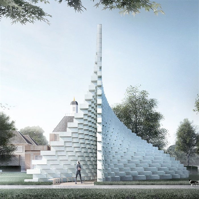 6.Bjarke Ingels设计蛇形画廊，以“拉开拉链的墙壁”为创意