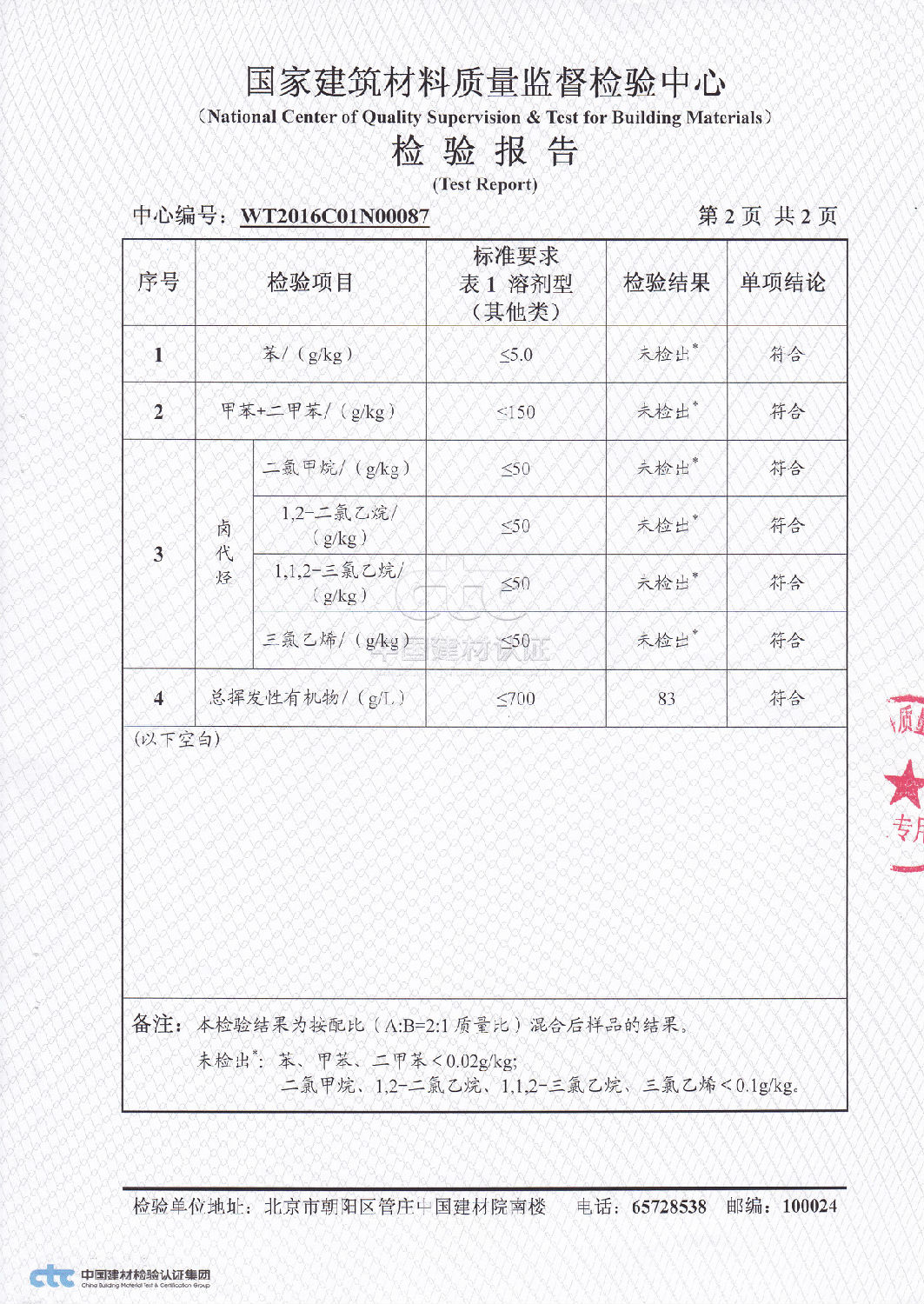 粘钢胶无毒报告2