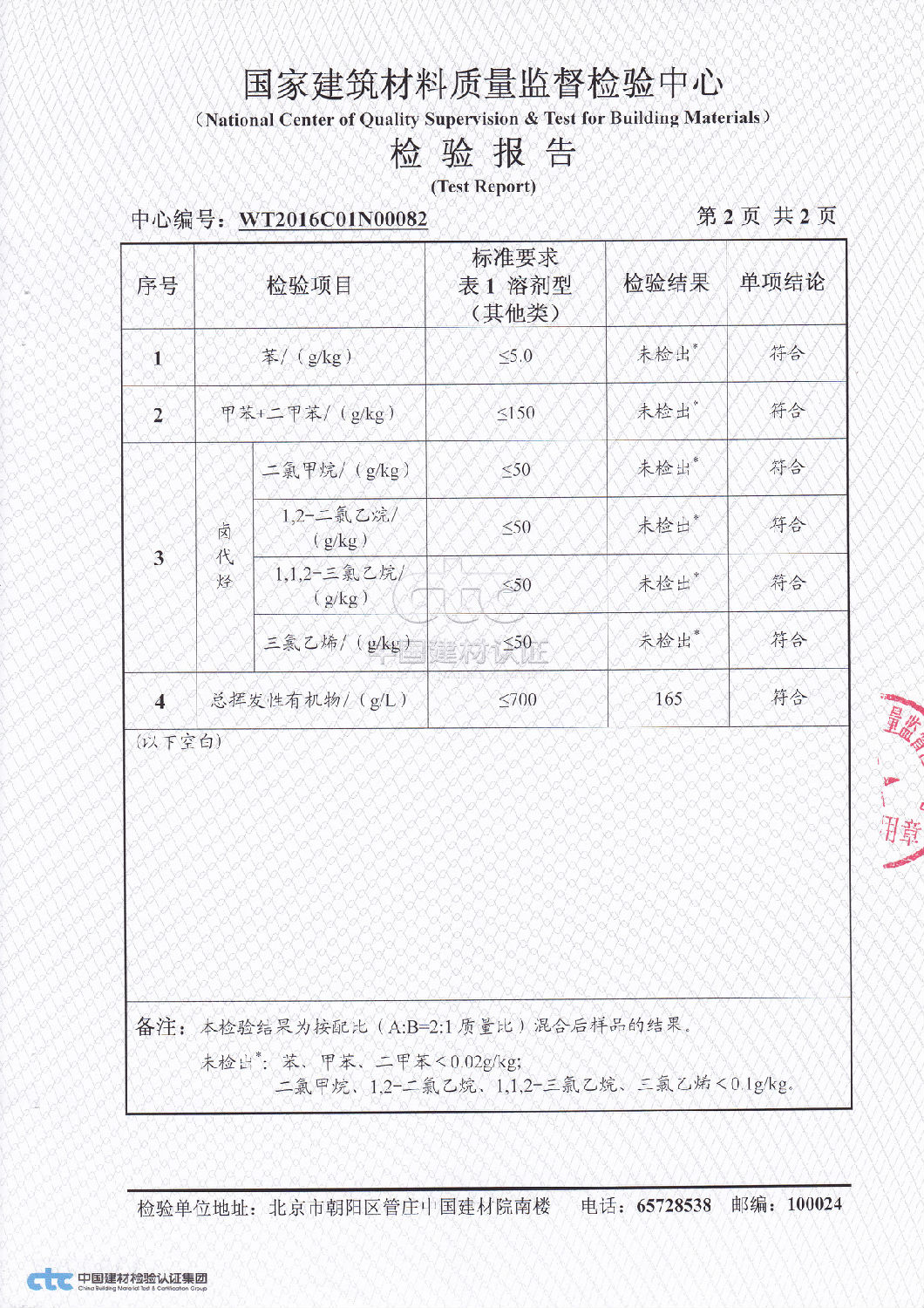 灌注胶无毒报告2