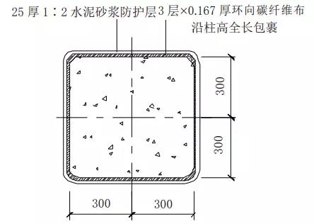 框架柱碳纤维加固详图