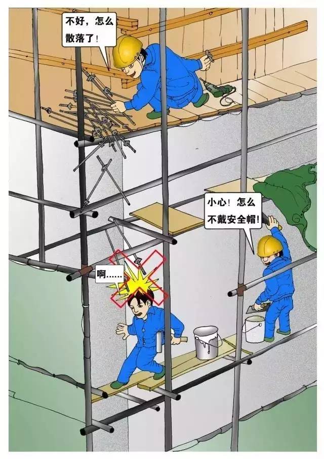 工地安全施工漫画