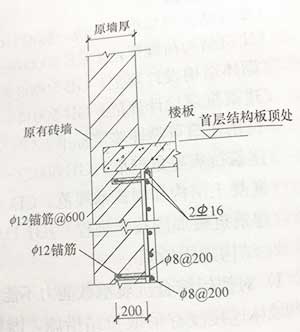 板墙在板底锚固详图